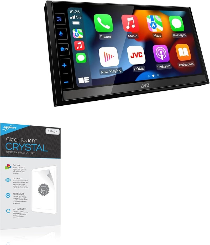 BoxWave Screen Protector Compatible with JVC KW-M785BW (6.8 in) - ClearTouch Crystal (2-Pack), HD Film Skin - Shields from Scratches - Image 1